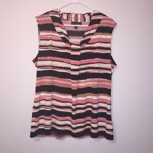 Dana Buchman Striped Sleeveless Blouse